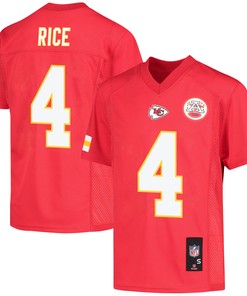 Rashee Rice 4 Kansas City Chiefs Game Jersey - Youth, Red