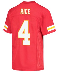 Rashee Rice 4 Kansas City Chiefs Game Jersey - Youth, Red