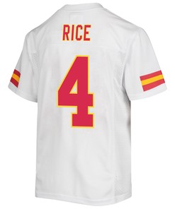 Rashee Rice 4 Kansas City Chiefs Game Jersey - Youth, White