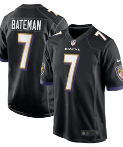 Rashod Bateman 7 Baltimore Ravens Game Player Jersey - Black