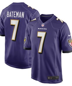 Rashod Bateman Baltimore Ravens Game Player Jersey - Purple