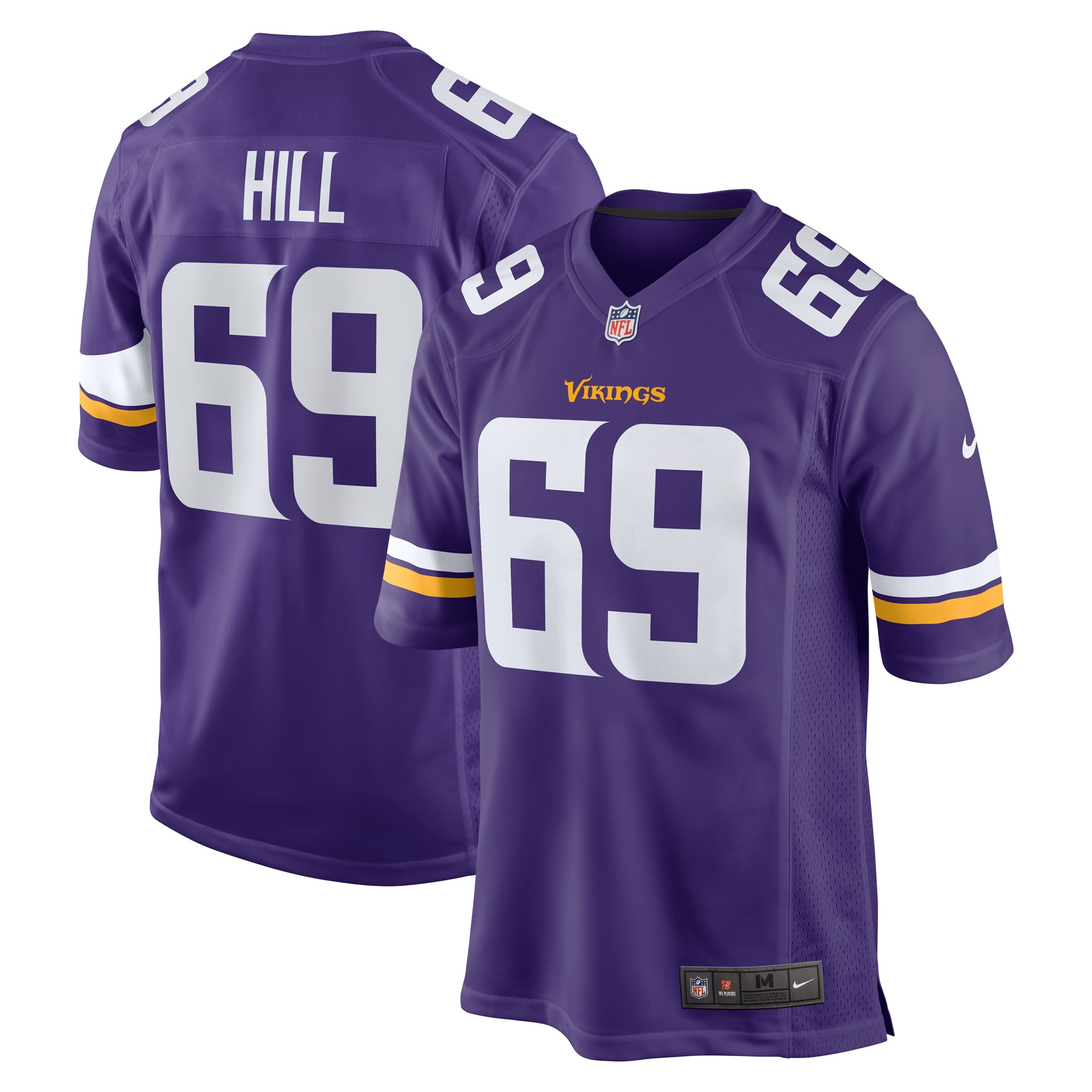 Rashod Hill Minnesota Vikings Game Jersey - Purple Nfl