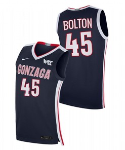Rasir Bolton 45 Gonzaga Bulldogs 2023 College Basketball Elite Men Jersey - Navy