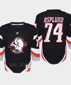 Rasmus Asplund 74 Buffalo Sabres 2022-23 Goathead Third Player Youth Jersey Black