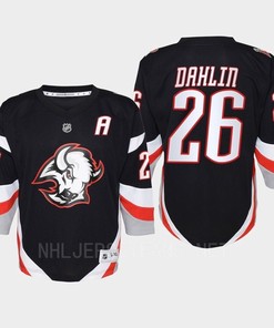 Rasmus Dahlin 26 Buffalo Sabres 2022-23 Goathead Third Player Youth Jersey Black