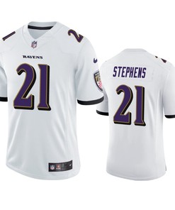 Ravens Brandon Stephens 21 Vapor Limited White Jersey