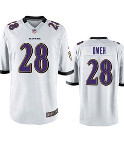 Ravens Jayson Oweh 2021 Nfl Draft White Game Jersey