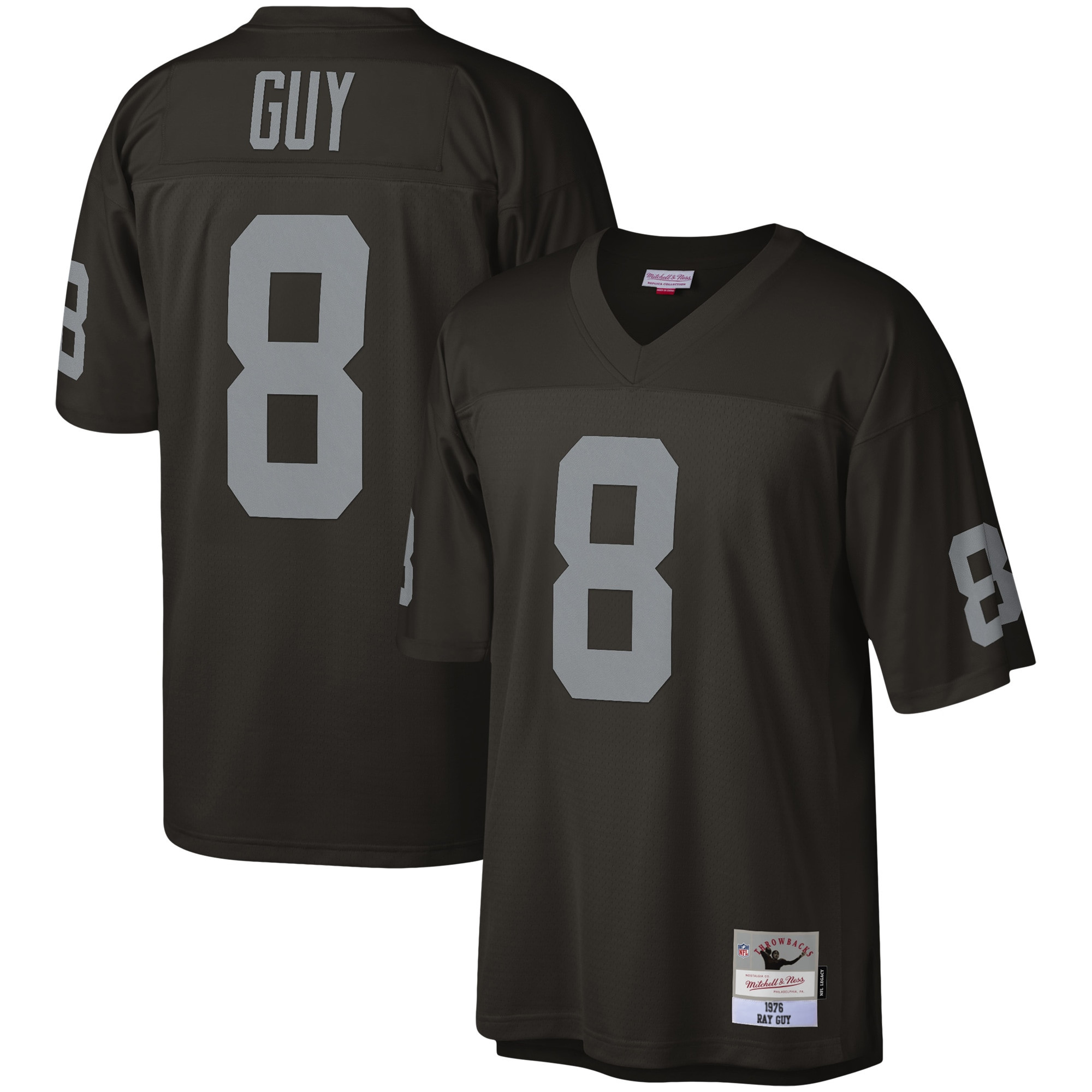 Ray Guy Las Vegas Raiders Mitchell & Ness 1976 Legacy Replica Jersey - Black Nfl