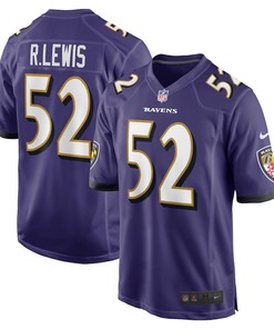Ray Lewis 52 Baltimore Ravens Retired Player Game Jersey - Purple