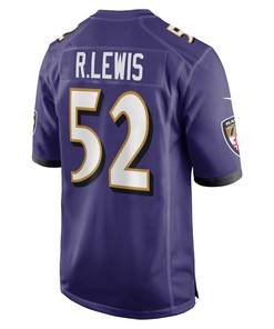 Ray Lewis 52 Baltimore Ravens Retired Player Game Jersey - Purple