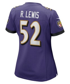 Ray Lewis 52 Baltimore Ravens Women's Game Jersey - Purple