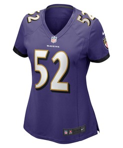 Ray Lewis 52 Baltimore Ravens Women's Retired Player Jersey - Purple