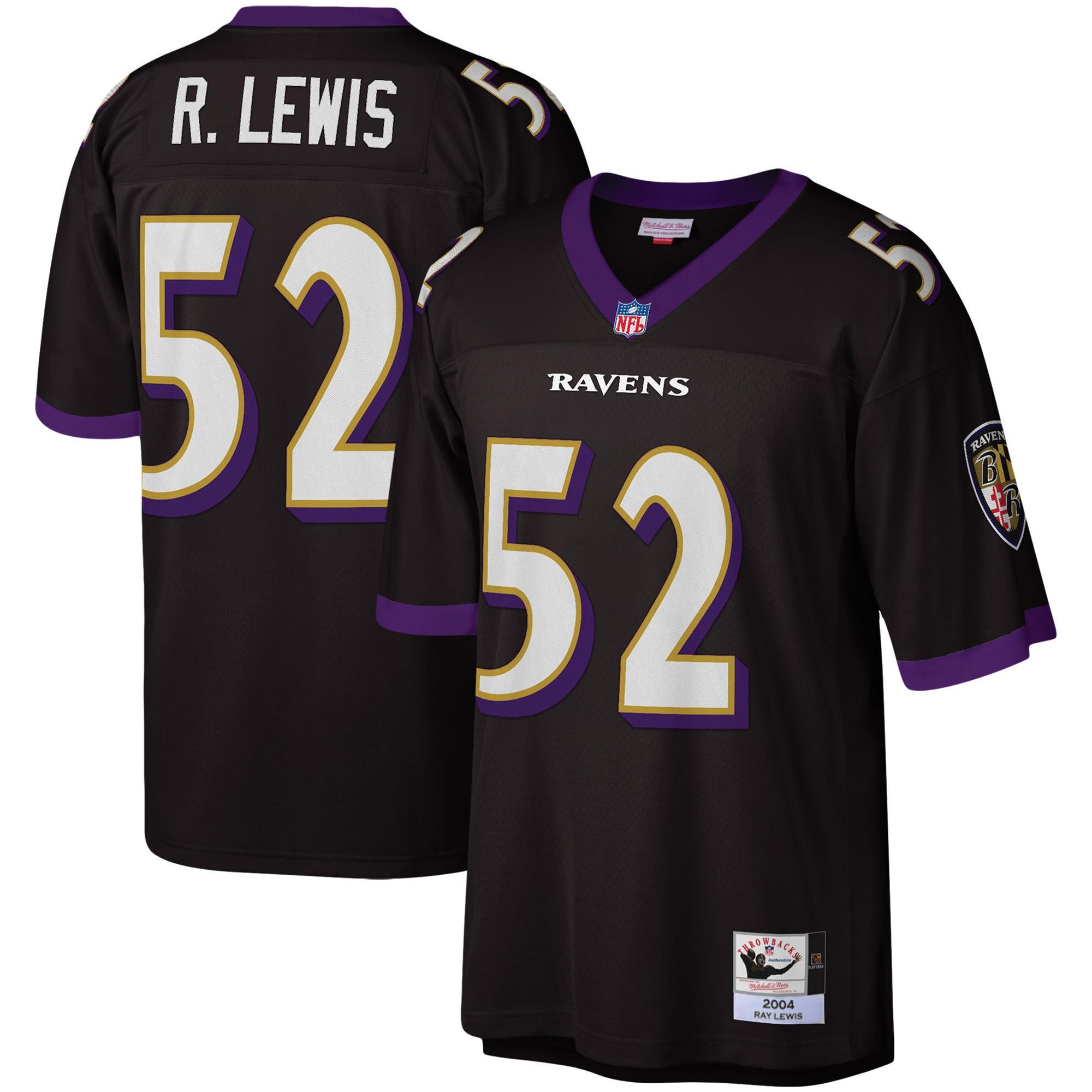 Ray Lewis Baltimore Ravens Mitchell And Ness Legacy Replica Jersey Black Nfl