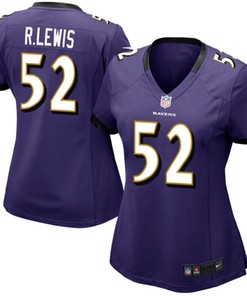 Ray Lewis Baltimore Ravens Nike Womens Game Jersey - Purple