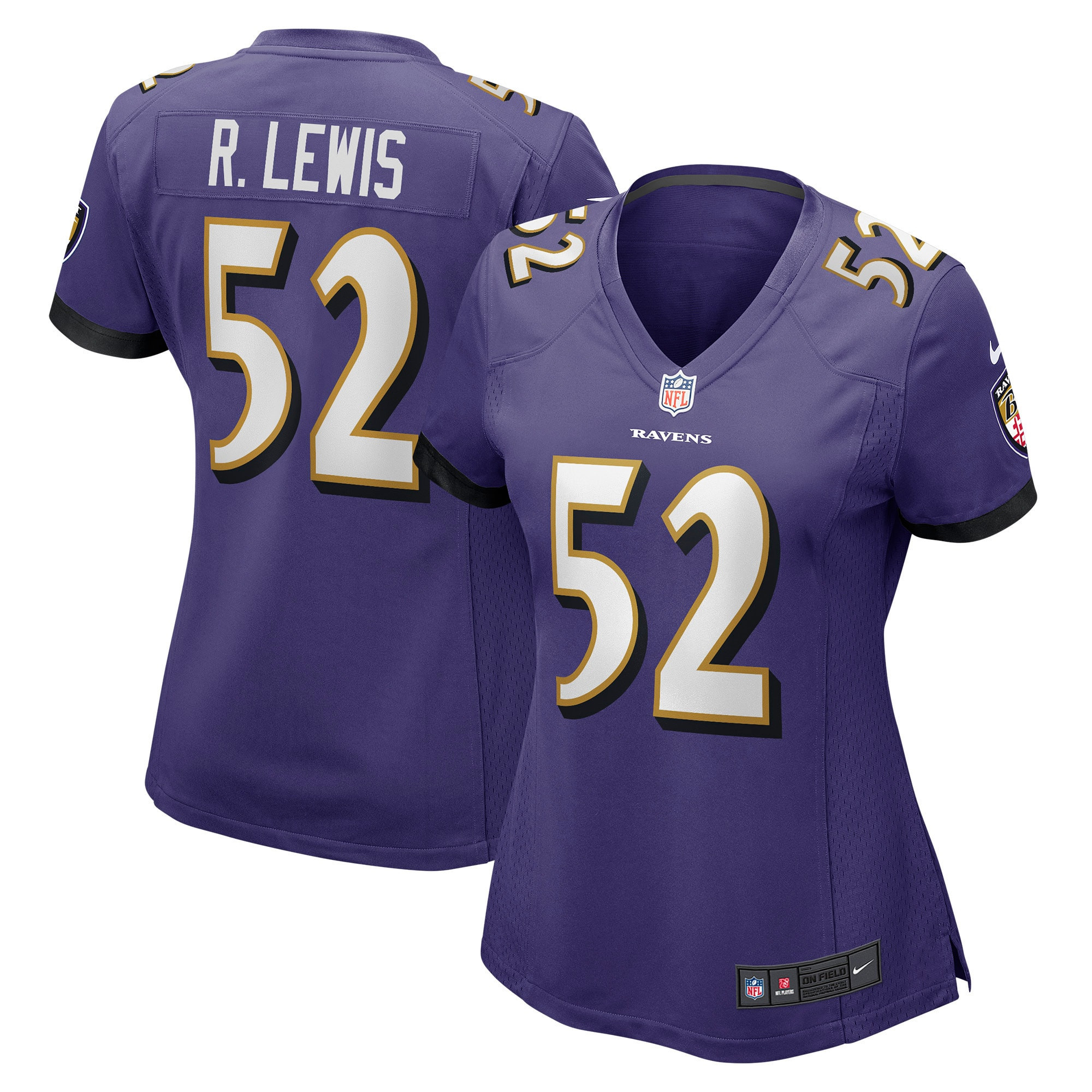 Ray Lewis Baltimore Ravens Womens Game Jersey - Purple Nfl