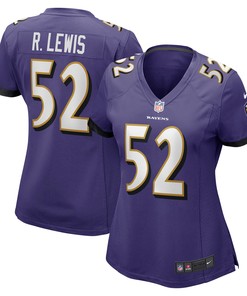 Ray Lewis Baltimore Ravens Womens Game Jersey - Purple Nfl