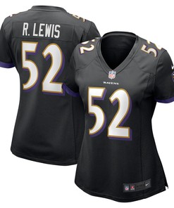 Ray Lewis Baltimore Ravens Womens Retired Player Jersey Black Nfl