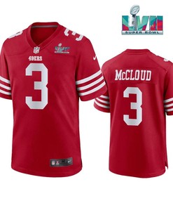 Ray Ray Mccloud 3 San Francisco 49Ers Super Bowl LVII Men Game Jersey- Scarlet