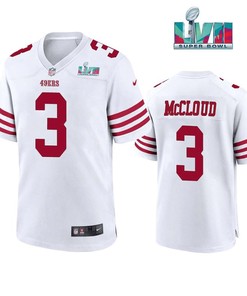 Ray Ray Mccloud 3 San Francisco 49Ers Super Bowl LVII White Men Game Jersey