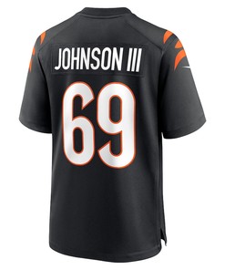 Raymond Johnson III Cincinnati Bengals Game Player Jersey - Black