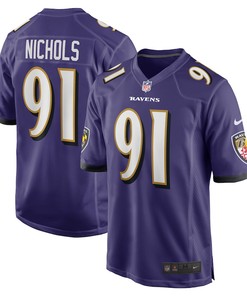 Rayshad Nichols Baltimore Ravens Game Player Jersey - Purple