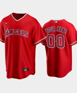 Red Los Angeles Angels Alternate 00 Custom Jersey