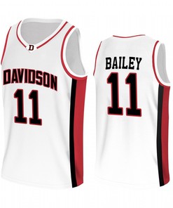 Reed Bailey 11 Davidson Wildcats White Jersey 2022-23 College Basketball
