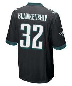 Reed Blankenship 32 Philadelphia Eagles Super Bowl LVII Champions 2 Stars Men Game Jersey - Black