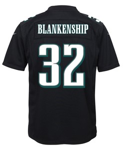 Reed Blankenship 32 Philadelphia Eagles Super Bowl LVII Champions 2 Stars Youth Game Jersey - Black