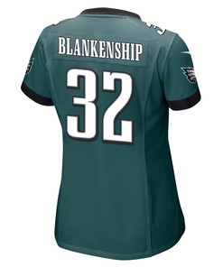 Reed Blankenship 32 Philadelphia Eagles Super Bowl LVII Champions Women Game Jersey - Midnight Green
