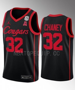 Reggie Chaney 32 Houston Cougars Uniform Jersey 2022-23 College Basketball Black