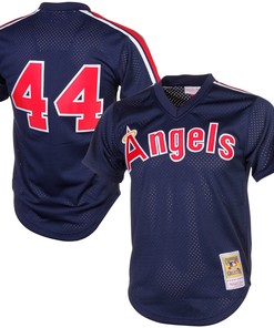 Reggie Jackson California Angels Mitchell & Ness Cooperstown Mesh Batting Practice Jersey - Navy Mlb