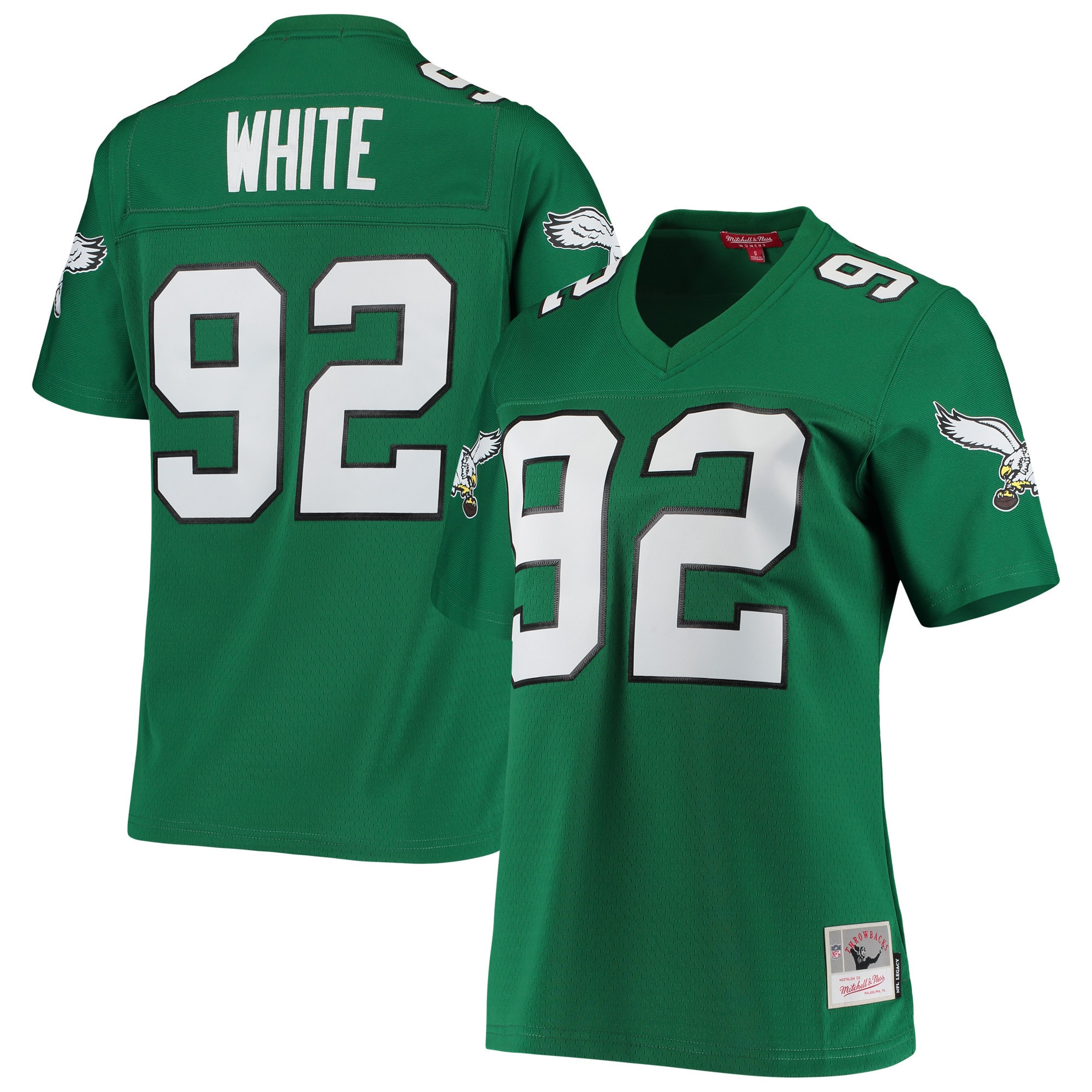 Reggie White Philadelphia Eagles Mitchell & Ness Womens 1990 Legacy Replica Jersey - Kelly Green Nfl