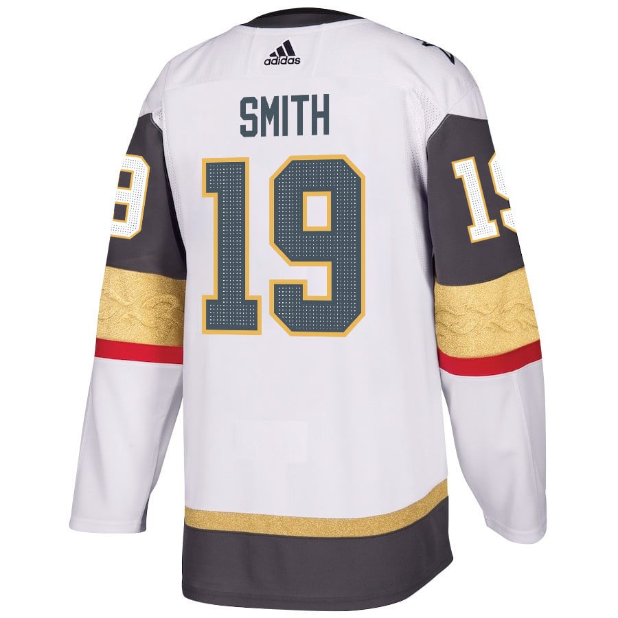 Reilly Smith 19 Vegas Golden Knights Stanley Cup 2023 Champions Patch Away Breakaway Men Jersey - White