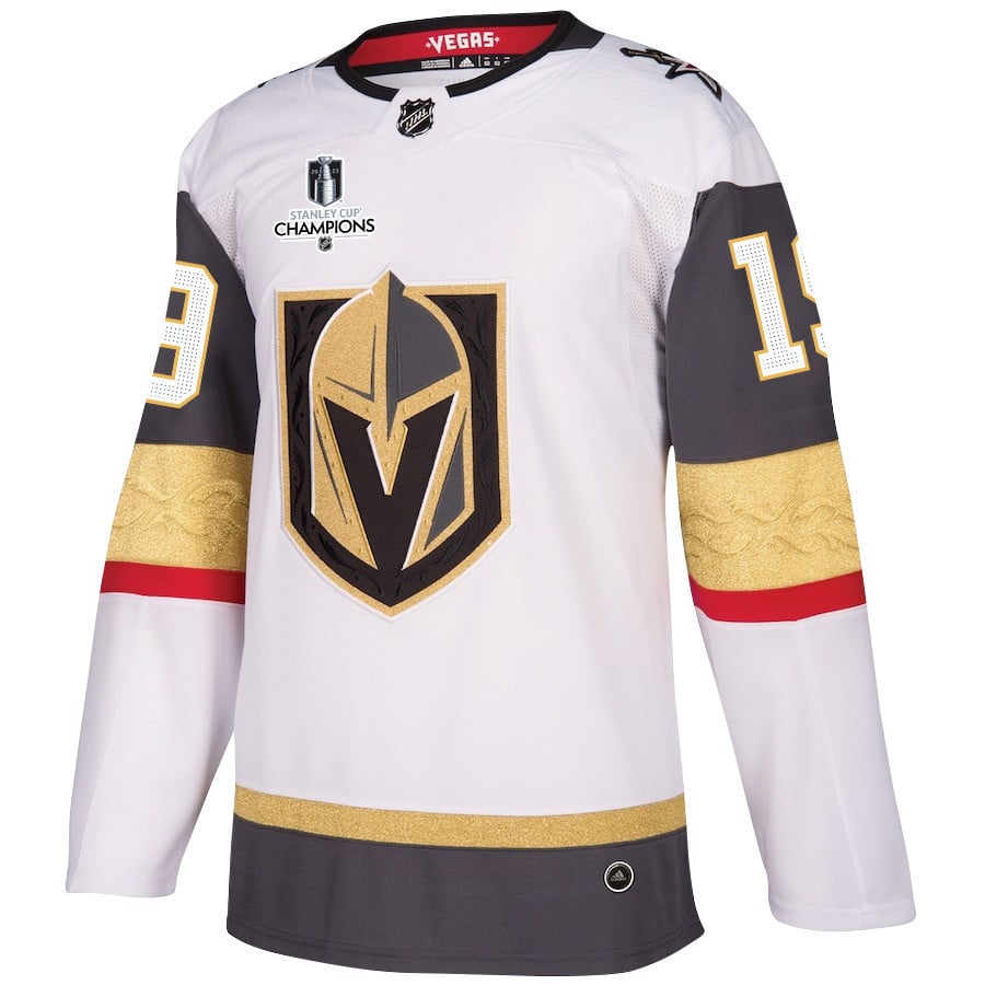 Reilly Smith 19 Vegas Golden Knights Stanley Cup 2023 Champions Patch Away Breakaway Men Jersey - White