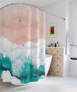 Relaxing Beach Waves Shower Curtain for Your Bathroom