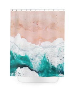 Relaxing Beach Waves Shower Curtain for Your Bathroom