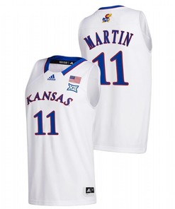 Remy Martin 11 Kansas Jayhawks 2023 White College Basketball Home Jersey