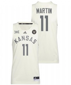 Remy Martin 11 White Kansas Jayhawks 2022 College Basketball Reverse Retro Jersey