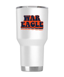 Retro White Tumbler - Auburn 2021 Edition (Tumbler Gift)