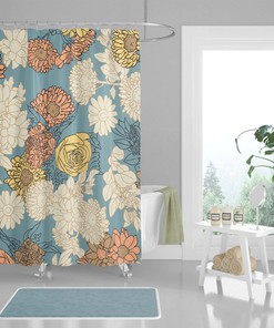Retro Yellow Daisies Shower Curtain for a Floral Touch in your Bathroom Decor