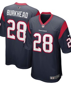 Rex Burkhead Houston Texans Game Player Jersey - Navy Nfl
