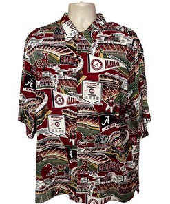 Reyn Spooner Alabama Crimson Tide Rayon Button Shirt Hawaiian
