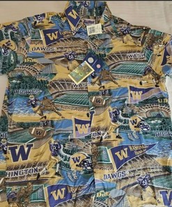 Reyn Spooner University Of Washington Uw Huskies Hawaiian Shirt NCAA