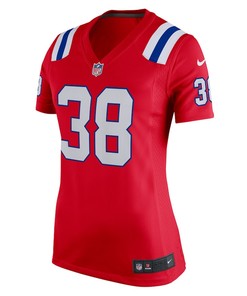 Rhamondre Stevenson 38 New England Patriots Women's Alternate Game Player Jersey - Red
