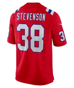 Rhamondre Stevenson New England Patriots Alternate Game Player Jersey - Red