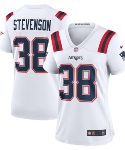 Rhamondre Stevenson New England Patriots Women's Game Player Jersey - White