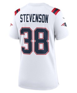 Rhamondre Stevenson New England Patriots Women's Game Player Jersey - White