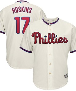 Rhys Hoskins Philadelphia Phillies Alternate Official Cool Base Player Jersey - Cream