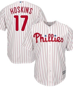 Rhys Hoskins Philadelphia Phillies Home Official Cool Base Player Jersey - White